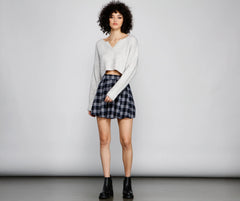 Casual Cutie Henley Crop Top