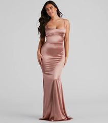 Monica Lace-Up Formal Dress