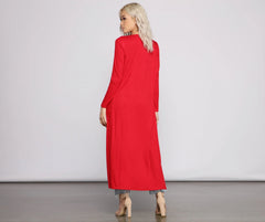 For The Love of Knit Ribbed Duster