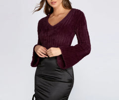 Worth The Wait Faux Fur Pullover Sweater