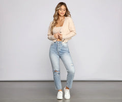 She's A Trendsetter Cable Knit Cardigan