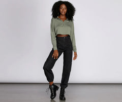 Zip Up Mock Neck Pullover