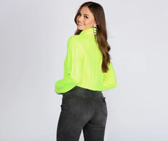 Neon Babe Cropped Sweater