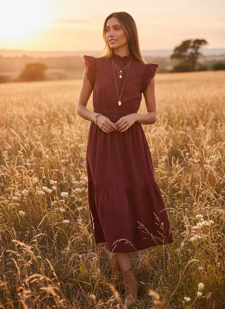 LOST + WANDER ARTISTA AURA MIDI DRESS