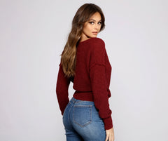 Wrapped In Basics Surplice Sweater