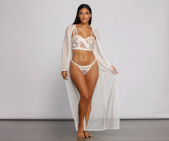 Chic And Sheer Mesh Belted Duster