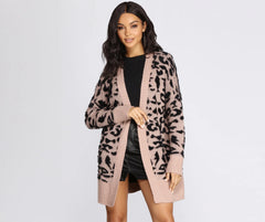 Purrfect Style Leopard Print Cardigan