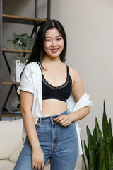 LACE TRIM PADDED BRALETTE TOP