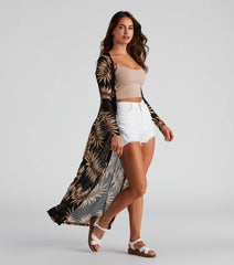 Island Getaway Sheer Mesh Duster