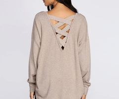 Cozy Vibes Lattice Tunic
