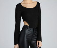 Major Edge Lattice Crop Top