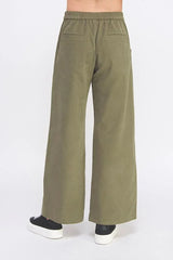 SOFT HEAVY TWILL WIDE PANTS