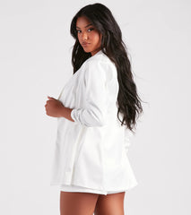 Sleek Sophistication Satin Blazer