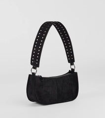 Major Stud Faux Suede Shoulder Bag