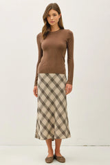 BASIC PATTERNED KNIT SWEATER