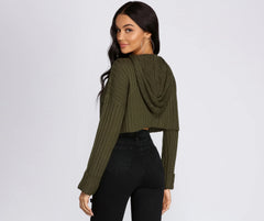 Casual Vibe Cropped Hoodie