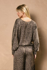 SMOKE AND SAND SURPLICE TOP