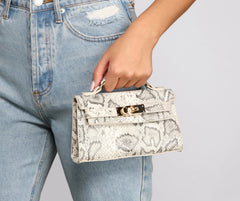 Sassy And Stylish Snake Print Crossbody