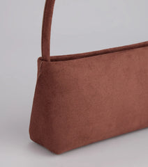 Carry All Day Faux Suede Shoulder Bag