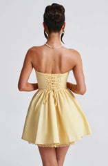 Evie Mini Dress - Lemon
